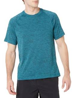 Amazon Essentials Herren Kurzärmeliges, Schnell Trocknendes Bade-T-Shirt, Dunkelblaugrün, XL von Amazon Essentials