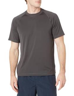 Amazon Essentials Herren Kurzärmeliges, Schnell Trocknendes Bade-T-Shirt, Kohlegrau, XL von Amazon Essentials