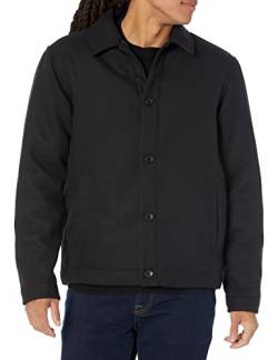 Amazon Essentials Herren Kurze Wolljacke (erhältlich in Big & Tall), Schwarz, XXL Große Größen Tall von Amazon Essentials