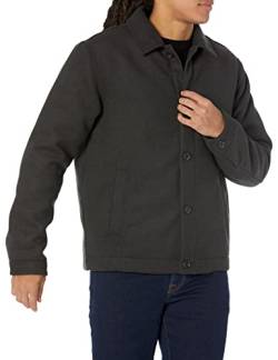 Amazon Essentials Herren Kurze Wolljacke (erhältlich in Big & Tall), Verwaschenes Schwarz, M von Amazon Essentials