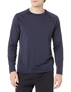 Amazon Essentials Herren Langärmeliges, Schnell Trocknendes Bade-T-Shirt, Dunkles Marineblau, XL von Amazon Essentials