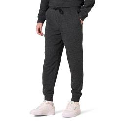 Amazon Essentials Herren Leichte French-Terry-Jogginghose (erhältlich in Big & Tall), Dunkelgrau Meliert, S von Amazon Essentials