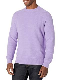Amazon Essentials Herren Oversize-Pullover mit Rundhalsausschnitt aus strukturierter Baumwolle, Lavendel, L von Amazon Essentials