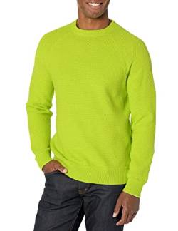Amazon Essentials Herren Oversize-Pullover mit Rundhalsausschnitt aus strukturierter Baumwolle, Lindgrün, 3XL Große Größen Tall von Amazon Essentials