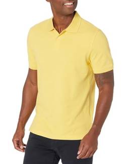 Amazon Essentials Herren Piqué-Poloshirt aus Baumwolle, Schmale Passform, Gelb, M von Amazon Essentials