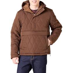 Amazon Essentials Herren Puffer-Anorak aus recyceltem Polyester, Tiefbraun, 5XL Große Größen von Amazon Essentials