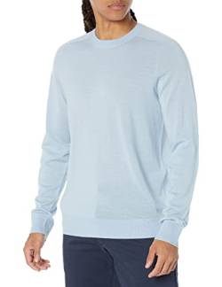 Amazon Essentials Herren Pullover aus Merinowolle mit Rundhalsausschnitt in normaler Passform (in großen Größen erhältlich) (zuvor Amazon Aware), Hellblau, XL von Amazon Essentials