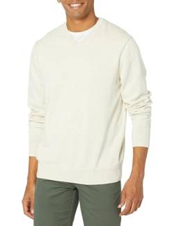 Amazon Essentials Herren Pullover mit V-Ausschnitt (in Übergröße erhältlich), Haferbeige Meliert, S von Amazon Essentials