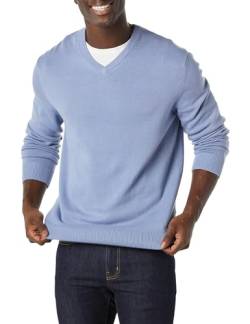 Amazon Essentials Herren Pullover mit V-Ausschnitt (in Übergröße erhältlich), Hellblau, M von Amazon Essentials