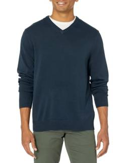 Amazon Essentials Herren Pullover mit V-Ausschnitt (in Übergröße erhältlich), Marineblau, S von Amazon Essentials