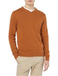 Amazon Essentials Herren Pullover mit V-Ausschnitt (in Übergröße erhältlich), Rostfarben, L von Amazon Essentials