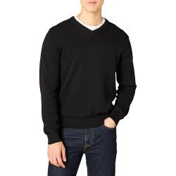 Amazon Essentials Herren Pullover mit V-Ausschnitt (in Übergröße erhältlich), Schwarz, L von Amazon Essentials