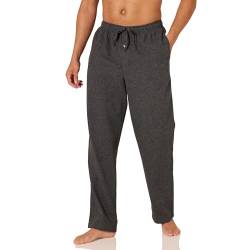 Amazon Essentials Herren Pyjamahose aus Flanell (erhältlich in Big & Tall), Kohlegrau Meliert, S von Amazon Essentials