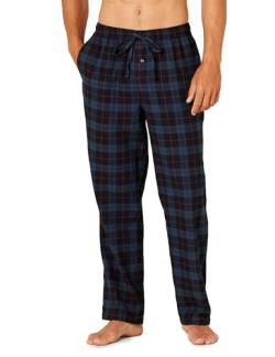 Amazon Essentials Herren Pyjamahose aus Flanell (erhältlich in Big & Tall), Schwarz Blau Karo, M von Amazon Essentials