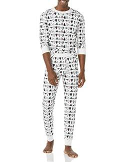 Amazon Essentials Herren Pyjamaset, Strick, Penguin Parade, M von Amazon Essentials