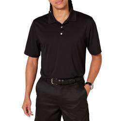 Amazon Essentials Herren Schnell trocknendes Golf-Polohemd mit normaler Passform (erhältlich in Big & Tall), Schwarz, M von Amazon Essentials