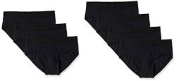 Amazon Essentials Herren Slip aus Baumwolljersey (erhältlich in Big & Tall), 7er-Pack, Schwarz, M von Amazon Essentials