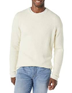 Amazon Essentials Herren Soft-Touch-Pullover mit Rundhalsausschnitt und Langen Ärmeln, Elfenbein, L von Amazon Essentials