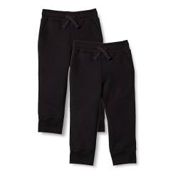 Amazon Essentials Jungen Fleece-Jogginghose, 2er-Pack, Schwarz, 4 Jahre von Amazon Essentials