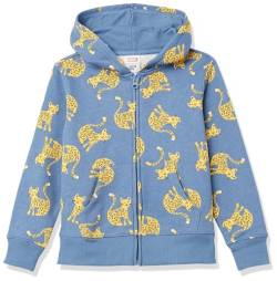 Amazon Essentials Mädchen Fleece-Kapuzenpullover mit Reißverschluss, Blau Katze, 11-12 Jahre von Amazon Essentials