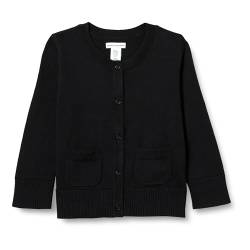 Amazon Essentials Mädchen Uniform-Cardigan mit schmaler Passform, Schwarz, 3 Jahre von Amazon Essentials