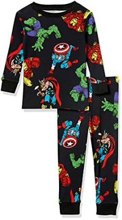 Amazon Essentials Marvel Baby Jungen Eng anliegende Schlafanzug-Sets, Marvel Avengers - Baby And Kids, 12 Monate von Amazon Essentials