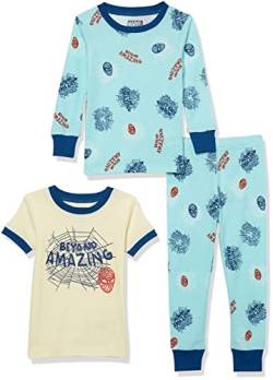 Amazon Essentials Marvel Baby Jungen Eng anliegende Schlafanzug-Sets, Marvel Spiderman Aufdruck, 12 Monate von Amazon Essentials