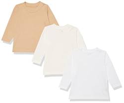 Amazon Essentials Unisex Baby Langärmliges T-Shirt aus Bio-Baumwolle (zuvor Amazon Aware), 3er-Pack, Neutral, Frühchen von Amazon Essentials
