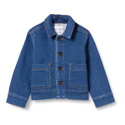 Amazon Essentials Unisex Kinder Jeansjacke Chore mit lockerer Passform, Medium Indigo Wash, 5 Jahre von Amazon Essentials