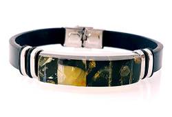 Ambermilana LEDER ARMBAND MIT BERNSTEIN BALTISCHEN BERNSTEIN/HERREN DAMEN UNISEX von Ambermilana