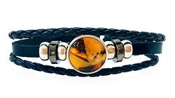 Ambermilana LEDER ARMBAND MIT BERNSTEIN BALTISCHEN BERNSTEIN MANNER DAMEN UNISEX von Ambermilana