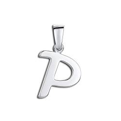 Amberta 925 Sterling Silber Anhänger - Personalisierte Charm Buchstaben für Damen und Männer - Symbole Kombinieren - Stil P von Amberta