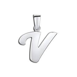 Amberta 925 Sterling Silber Anhänger - Personalisierte Charm Buchstaben für Damen und Männer - Symbole Kombinieren - Stil V von Amberta