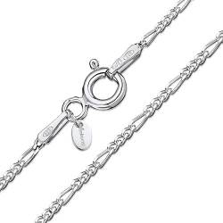 Amberta 925 Sterlingsilber Damen-Halskette - Figaro kette - 1.5 mm Breite - Verschiedene Längen: 40 45 50 55 60 cm (45cm) von Amberta