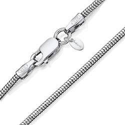 Amberta 925 Sterlingsilber Damen-Halskette - Schlangenkette - Rattenschwanz-Kette - 1.4 mm Breite - Verschiedene Längen: 40 45 50 55 60 cm (60cm) von Amberta