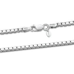 Amberta 925 Sterlingsilber Halskette - Venezianierkette - 2 mm Breite - Verschiedene Längen: 45 55 65 cm (65cm) von Amberta
