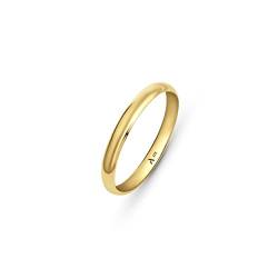 Amberta Allure Unisex Hochzeits Ring aus 9K Gold: Dicke 2.5 mm - Innen Umfang - Größe 56.3 mm von Amberta