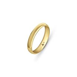 Amberta Allure Unisex Hochzeits Ring aus 9K Gold: Dicke 2.5 mm - Innen Umfang - Größe 57.6 mm von Amberta