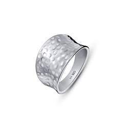 Amberta Damen Gehämmerter Ring aus 925 Sterling Silber: Innen Umfang - Größe 52.5 mm von Amberta