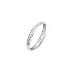 Amberta Damen Hochzeits Ring aus 925 Sterling Silber: 2.5 mm Sterling Silber Hochzeitsringe für Frauen - Ringgröße 48.7 von Amberta