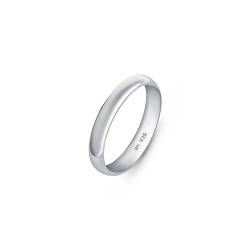 Amberta Damen Hochzeits Ring aus 925 Sterling Silber: 3.5 mm Sterling Silber Hochzeitsringe für Frauen - Ringgröße 50 von Amberta