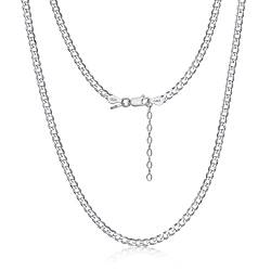 Amberta Herren Panzerkette aus 925 Sterling Silber: Silber Halskette für Männer 2.8 mm 41 cm von Amberta