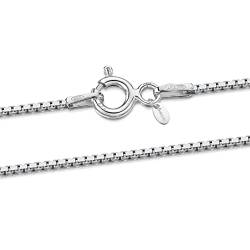 Amberta Männer und Frauen Halskette Kette aus 925 Sterlingsilber: 1 mm Venezianierkette - 40 cm von Amberta