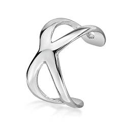 Amberta Unisex Manschetten Ohrring aus 925 Sterling Silber: Infinity Ohrclip von Amberta