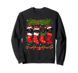 Lustiger Dackel in Socken, Weihnachtspullover Sweatshirt von Ambition Dachshunds in Socks Christmas Sweater