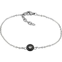 Amello Edelstahlarmband Amello Stein Armband silber schwarz (Armband), Armbänder für Damen Edelstahl (Stainless Steel) von Amello