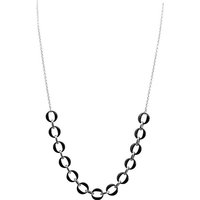 Amello Edelstahlkette Amello Ringe Halskette silber schwarz (Halskette), Damen Halsketten (Ringe) aus Edelstahl (Stainless Steel) von Amello