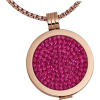 Amello Edelstahlketten-Set Amello Coinkette 30mm Damen Halskette pink (Coin Sets, 3-tlg), Coin Sets ca. 80cm, Edelstahl (Stainless Steel), vergoldet (Gelbgold 3 von Amello