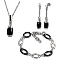 Amello Schmuckset Amello Edelstahlschmuckset Kegel Keramik (Schmuckset, 3-tlg., Schmucksets), Damen Schmucksets, Edelstahl (Stainless Steel), Farbe: silberfarben, s von Amello