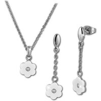 Amello Schmuckset Amello Edelstahlschmuckset Keramik (Schmuckset, 2-tlg., Schmucksets), Damen Schmucksets, Edelstahl (Stainless Steel), Farbe: silberfarben, w von Amello